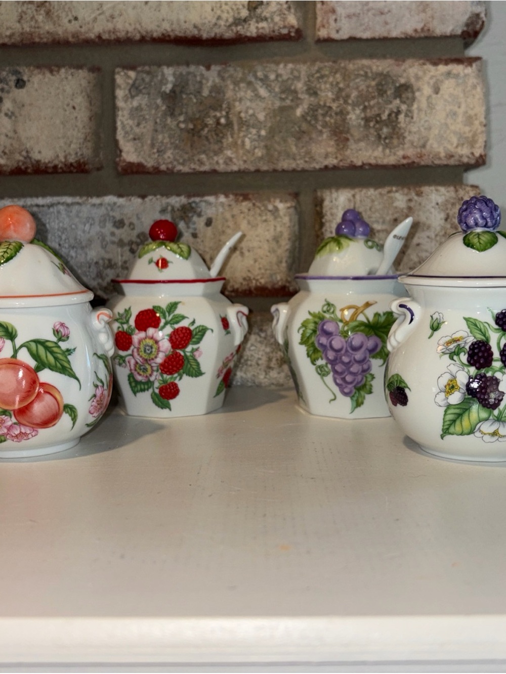 Vintage Lenox Jelly/Jam Bowls with Spoons Set of 4